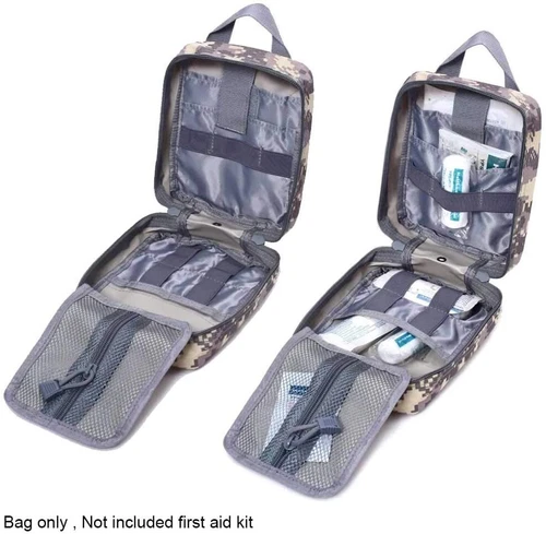 Tactical First Aid Bag, Outdoor First Aid Kit Medicine MOLLE Pouch Survival Utility Bag Emergency Responder Medic Bag Detachable Tactical MedicalBag for Hiking Camping Traveling - Image 5