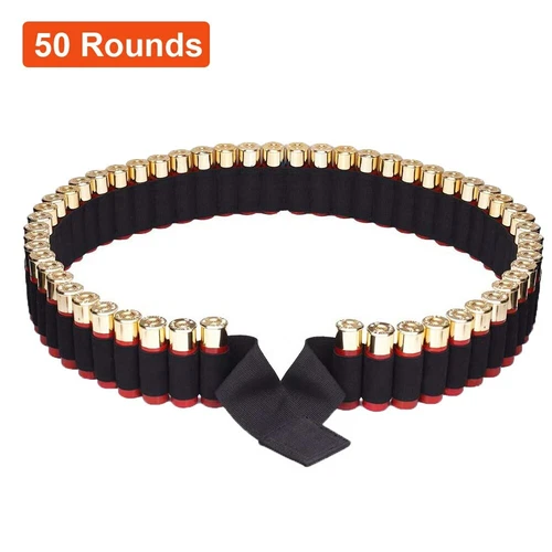 50 Round Shell Shotgun Bandolier Ammo Belt Holder Hunting 12/20GA Gauge Tactical - Image 3