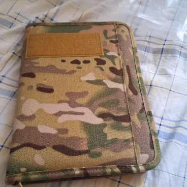 Padfolio Ring Binder with 80 Sheets 160 of Loose-Leaf Paper, A5 Weatherproof Notebook Cover, Tactical Notebook with Zippered for Folders, Cards Refillable 6-Ring Notepad