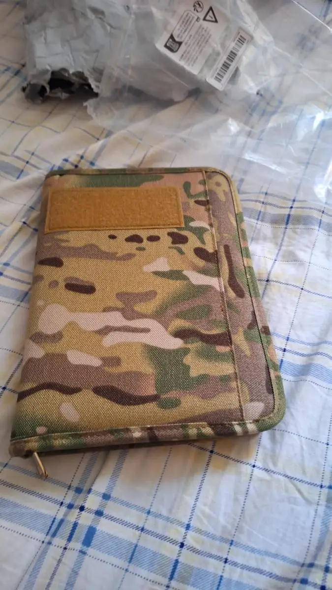 Padfolio Ring Binder with 80 Sheets 160 of Loose-Leaf Paper, A5 Weatherproof Notebook Cover, Tactical Notebook with Zippered for Folders, Cards Refillable 6-Ring Notepad