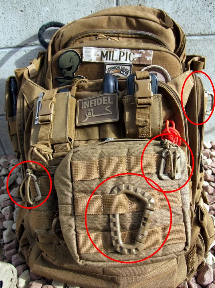 Tactical Carabiner Keychain - Hard Polymer Carabiners Climbing D Rings Light Weight Spring Snap Gear Clip Utility Hooks Backpack Hanging Buckle for Camping Hiking Fishing - Image 2