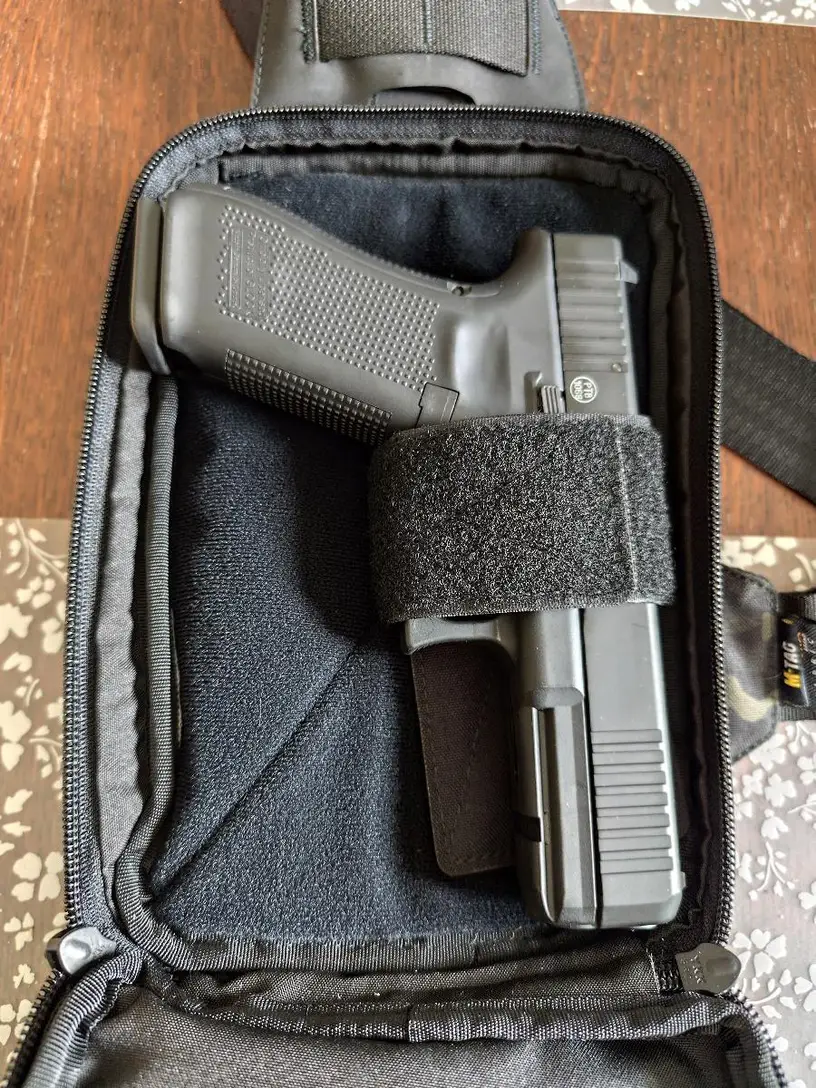 Tactical Nylon Quick Release Concealed Gun Holster for M9 1911 G17 19 22 23 31 32 34 35 Series, Molle-Compatible Magazine Bag for Outdoor Sports Backpack, Vest, Purse - Black, Modular Design, Durable & Comfortable Fit, Outdoor Gear | Modular Magazine Bag | Durable Nylon Holster, Gun Accessories