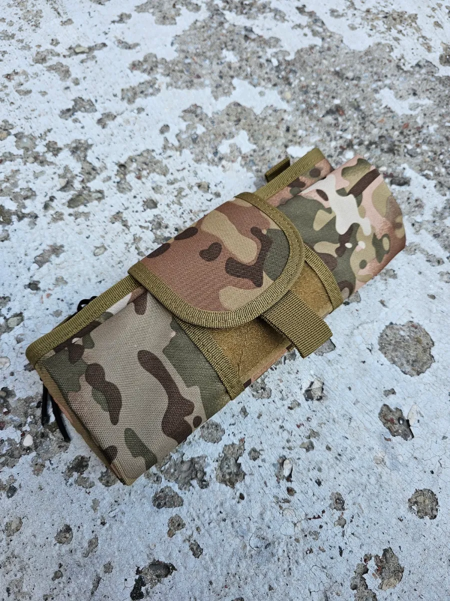 Tactical Hunting Paintball MOLLE Belt Roll Up Mag Drop Dump Pouch Bag - Image 2
