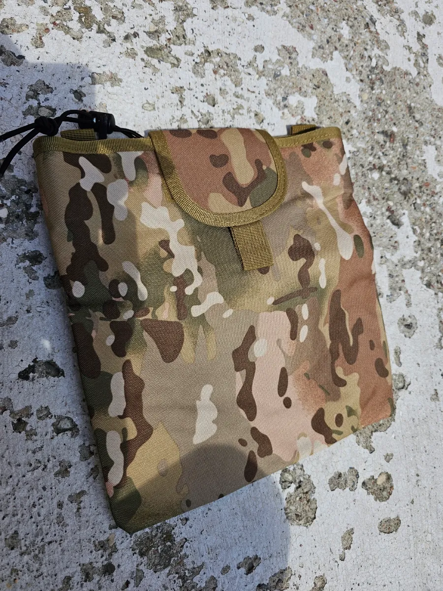 Tactical Hunting Paintball MOLLE Belt Roll Up Mag Drop Dump Pouch Bag - Image 4