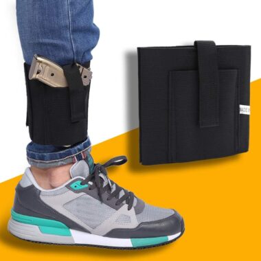 The leg band hides the gun, and the holster hides the gun on the leg. For small handguns