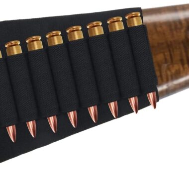 9 Round Rifle Buttstock Shell for .270, .30-30, .30-06, .45, 0.30in to 0.50in Ammo Shotgun
