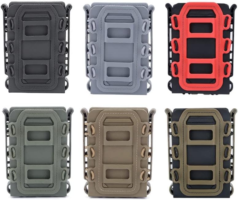 5.56/7.62 mm Universal Magazine Pouch, Tactical Soft Shell MOLLE Mag Carrier, Open Top Adjustable Quick Release Mag Pouch for Belt/Backpack - Image 2