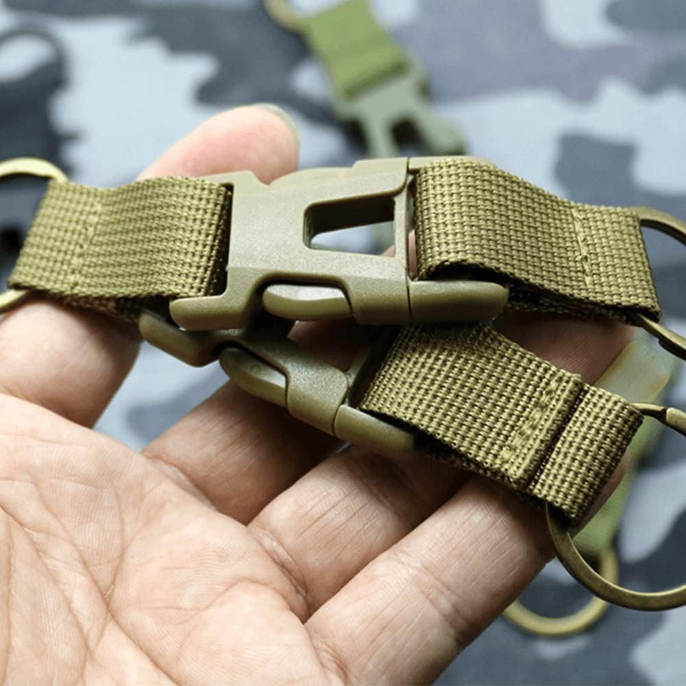 Tactical Key Ring Holder Gear Keychain Clip Nylon Webbing Quick Release Buckle Molle Bag Attachments - Image 4