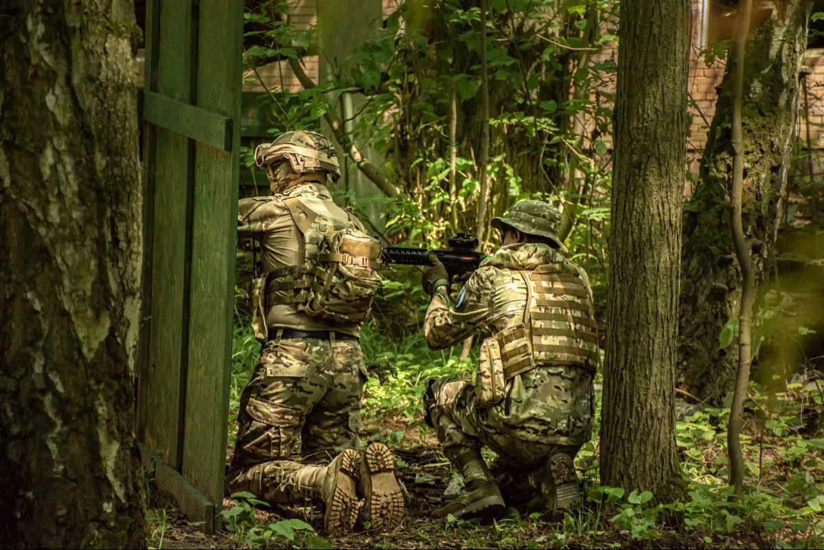 Tactical assault backpack Minimap Molles on the back panel of the bulletproof vest / Tactical military pouch Molle water bag pouch
