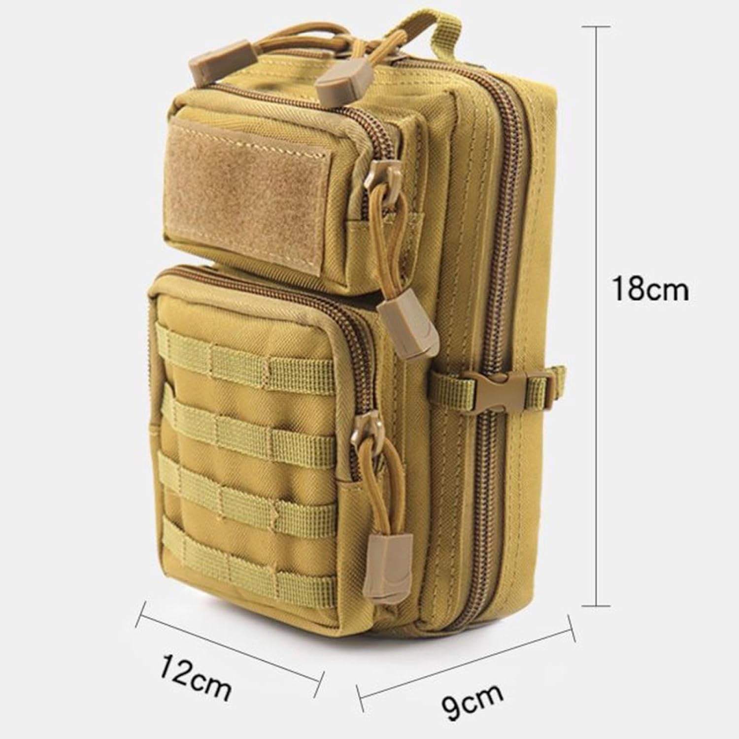 3P Mini Backpack - Black Nylon, Multi-Compartment with Zipper Closure, Adjustable Strap, Ideal for Camping and Sports, Camping Gear | Adjustable Strap Bag | Durable Fabric - Image 3