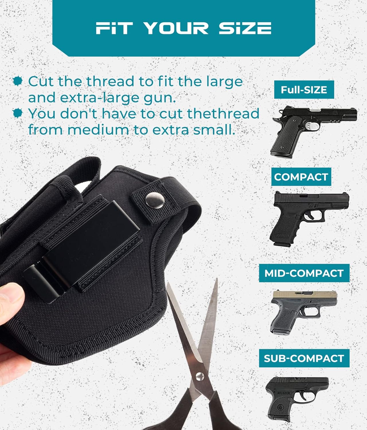 Gun Holster for Pistols 9mm 380 45ACP, IWB/OWB Concealed Carry Pistol Holsters with Mag Pouch for Men/Women, CCW Right & Left Hand Gun Holder Fits Glock S&W M&P Sig - Image 4