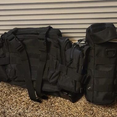 MOLLE Water Bottle Holder for Backpack, Tactical Bottle Pouch Carrier for Travel Hiking Cycling