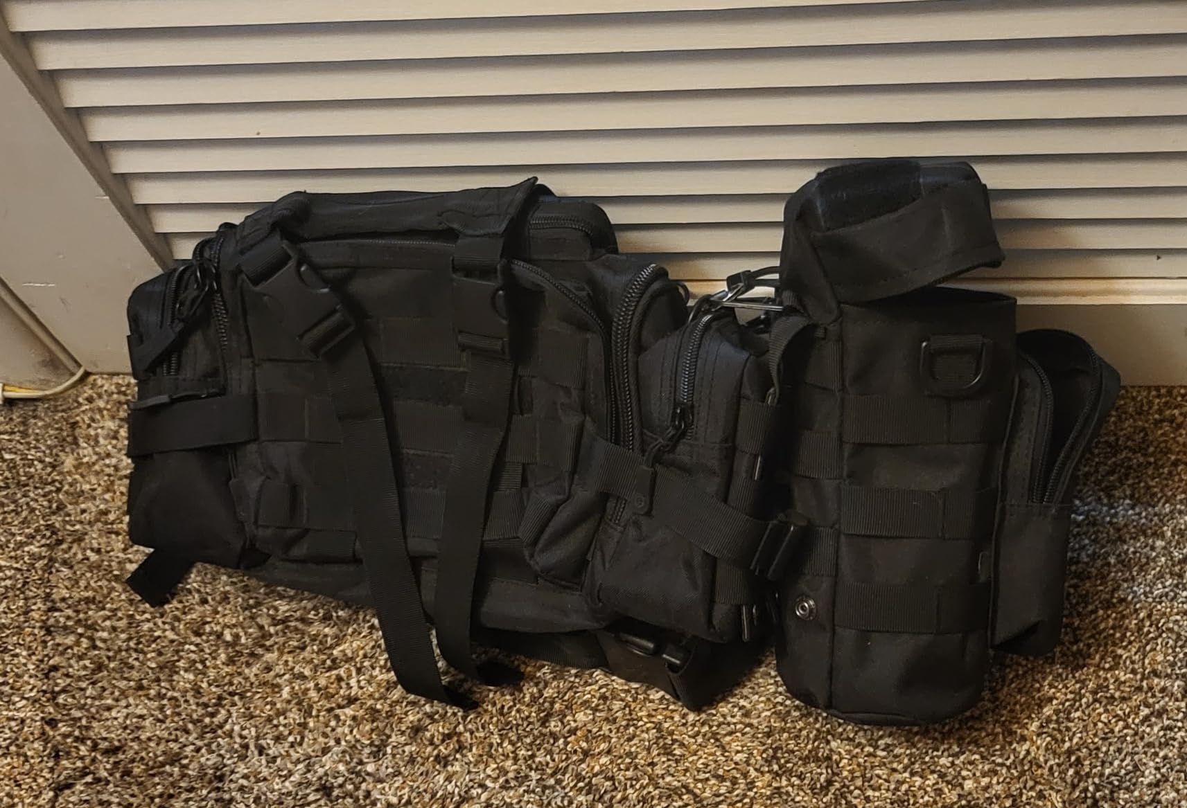 MOLLE Water Bottle Holder for Backpack, Tactical Bottle Pouch Carrier for Travel Hiking Cycling