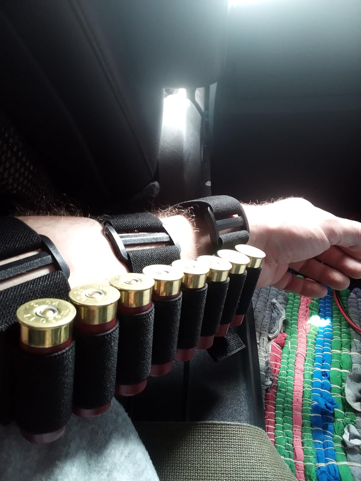 8 Rounds Tactical Shotgun Gun Stock Ammo Pouch Storage Shotgun Shell Holder, Adjustable Shooters Forearm or Buttstock Sleeve Case Bag Magazine Pouch - Image 3