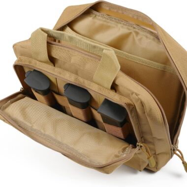Tactical Pistol Range Bag - Padded Handgun Case with Magazine Pouches, Durable Shooting Duffle for Range & Outdoor