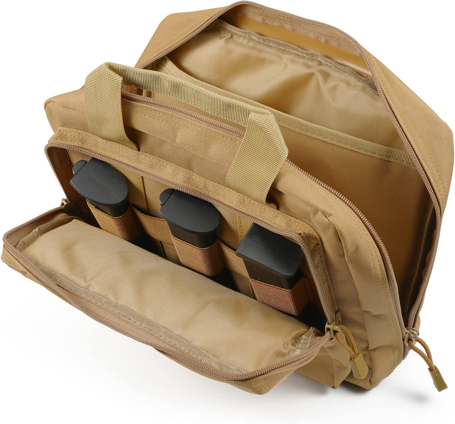 Tactical Pistol Range Bag - Padded Handgun Case with Magazine Pouches, Durable Shooting Duffle for Range & Outdoor