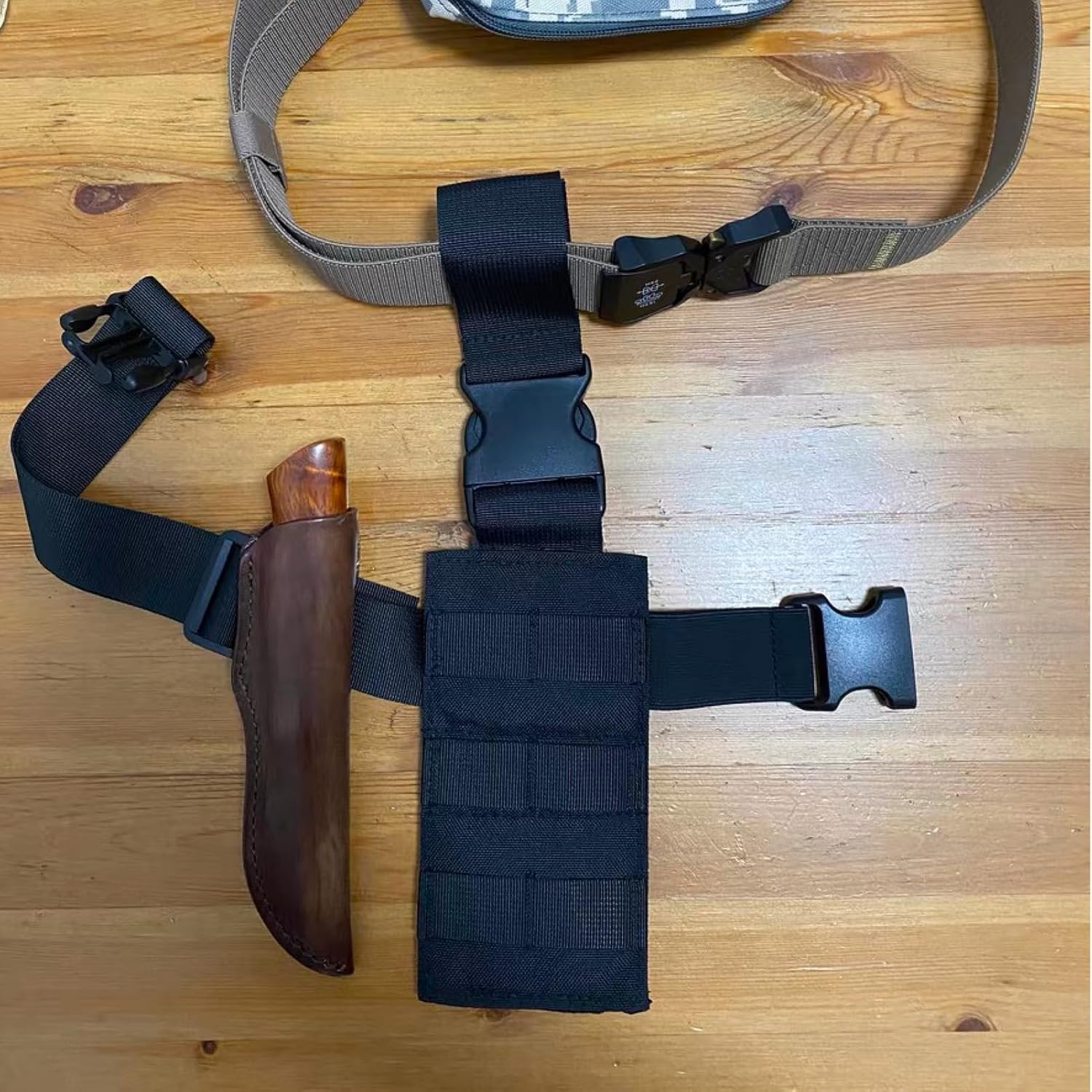 Molle Tactical Panel Drop Leg, Universal Gun Holster Plate, Magazine Bag, Thigh Gear, Quick Release Bag - Image 4