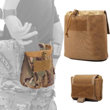 Tactical Utility Military Gun Ammo Waist Belt Drop Dump Pouch Molle Magazine Bag