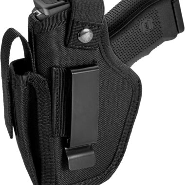 Gun Holster for Pistols 9mm 380 45ACP, IWB/OWB Concealed Carry Pistol Holsters with Mag Pouch for Men/Women, CCW Right & Left Hand Gun Holder Fits Glock S&W M&P Sig