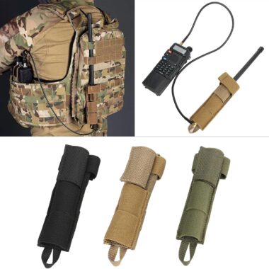 Tactical Antenna Relocation Pouch MOLLE Holder Carrier Utility Tool Bag High Durable Nylon Fabric for Antenna,Compatible with Radio Motorola, Kenwood,Harris,PRC,Falcon Series, MBITR Series