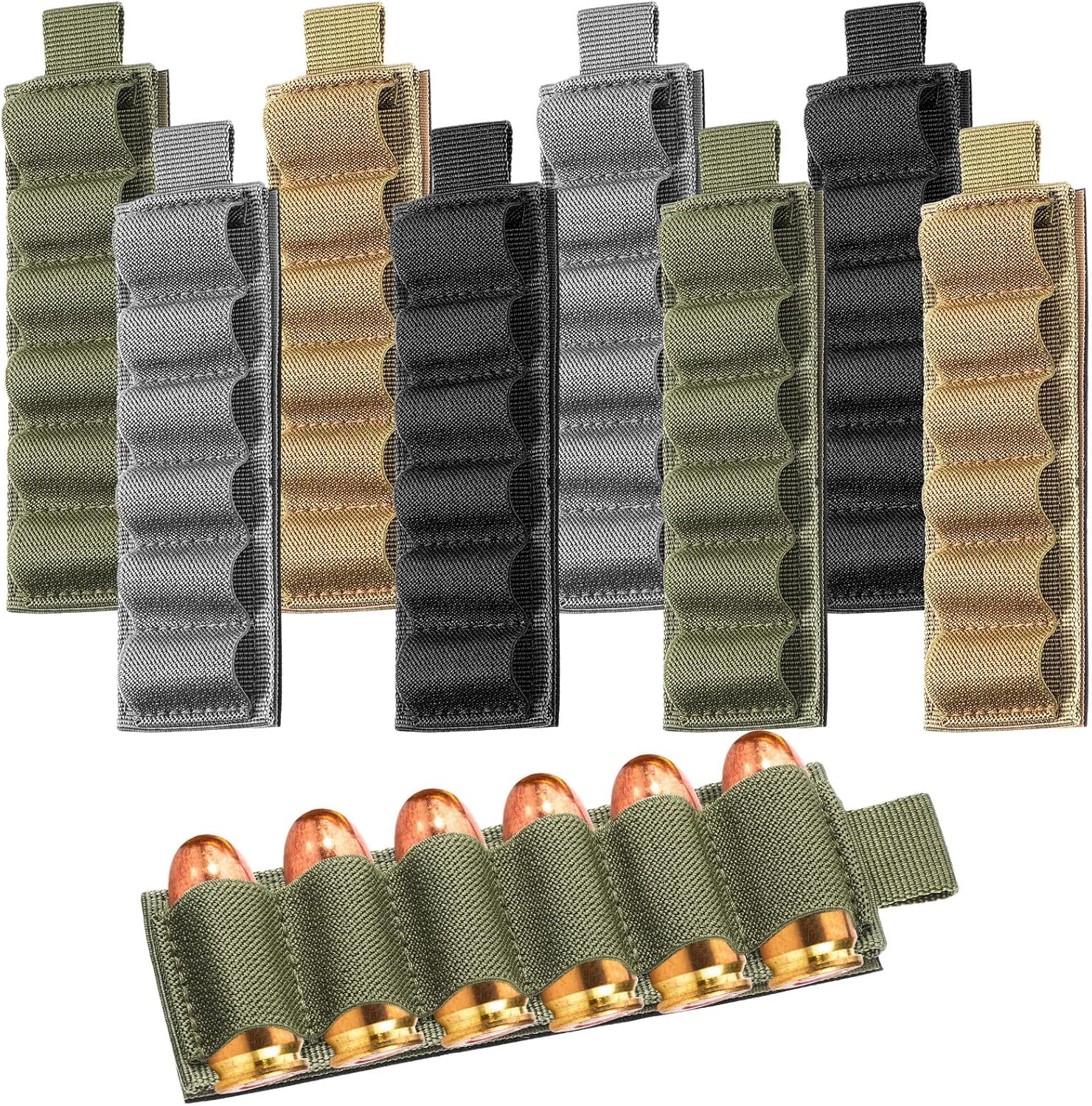 6 Rounds Buttstock Shell Holder Rifle Shotgun Cartridge Ammo Pouch for 12/15/16 Gauge - Image 2