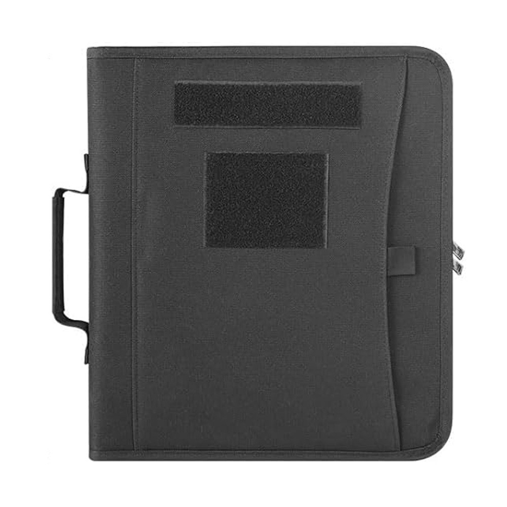 Tactical Notebook Portfolio Padfolio Ring Binder with Zipper, Army Military Notebook Planner Contains 25 Sheets A4 Letter Paper and Detachable 3-Ring, Multi-Storage Handle Bag for Out-Work - Image 3