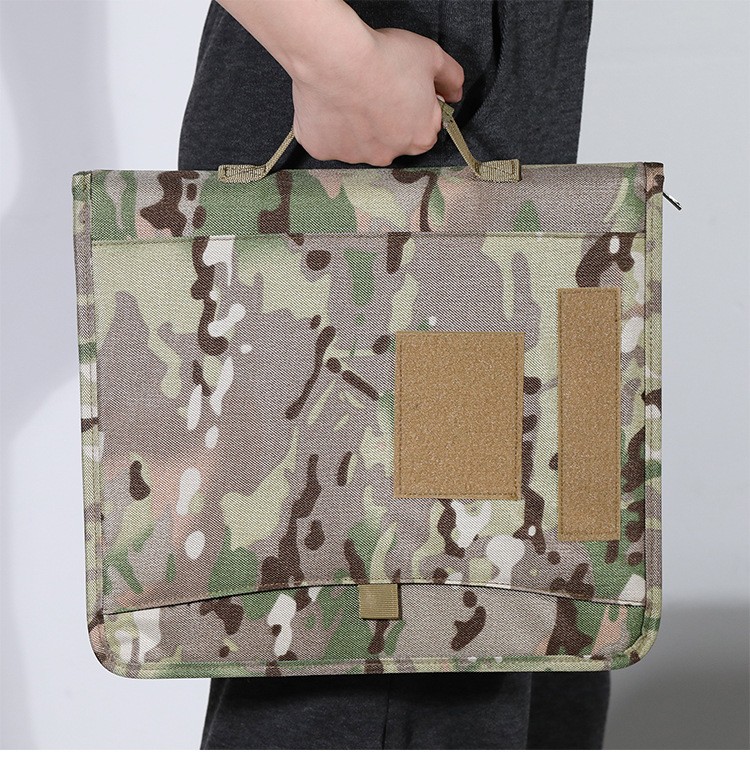 Tactical Notebook Portfolio Padfolio Ring Binder with Zipper, Army Military Notebook Planner Contains 25 Sheets A4 Letter Paper and Detachable 3-Ring, Multi-Storage Handle Bag for Out-Work - Image 2