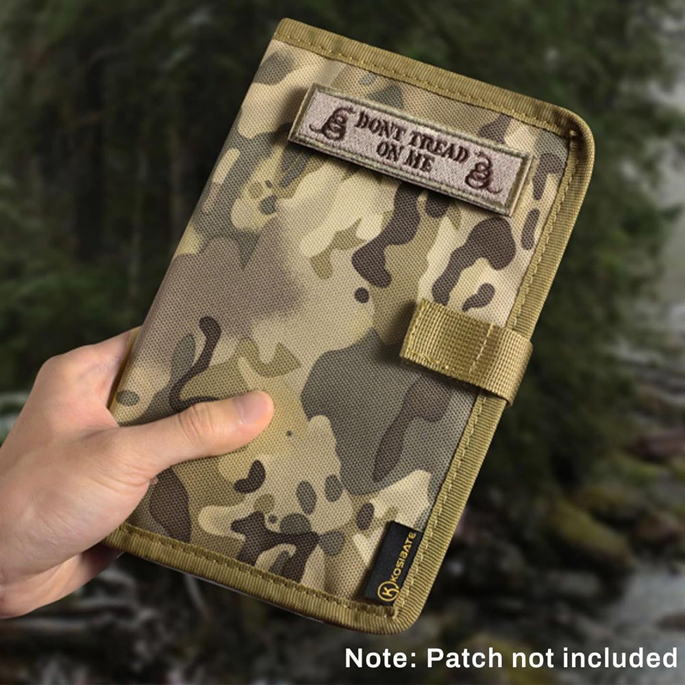 Military Log Book Cover - 5”X 8” Army Tactical Notebook,OCP Green Book Cover,(CP)