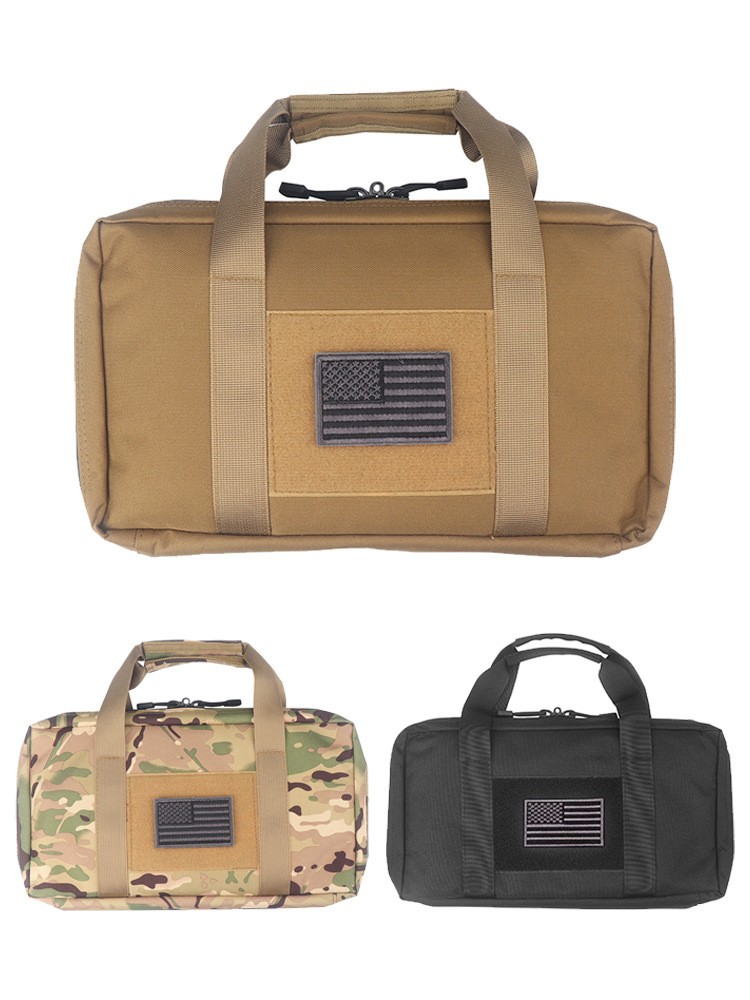 Pistol Case with Padded Range Bag Handgun Bag for Full-Size Handguns and Magazines Storage Bag - Image 2