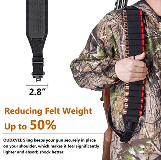 Tactical Heavy Duty Shotgun Straps 25 Round Ammunition Bandolier Belt 20GA and 12 /15GA Nylon - Image 2