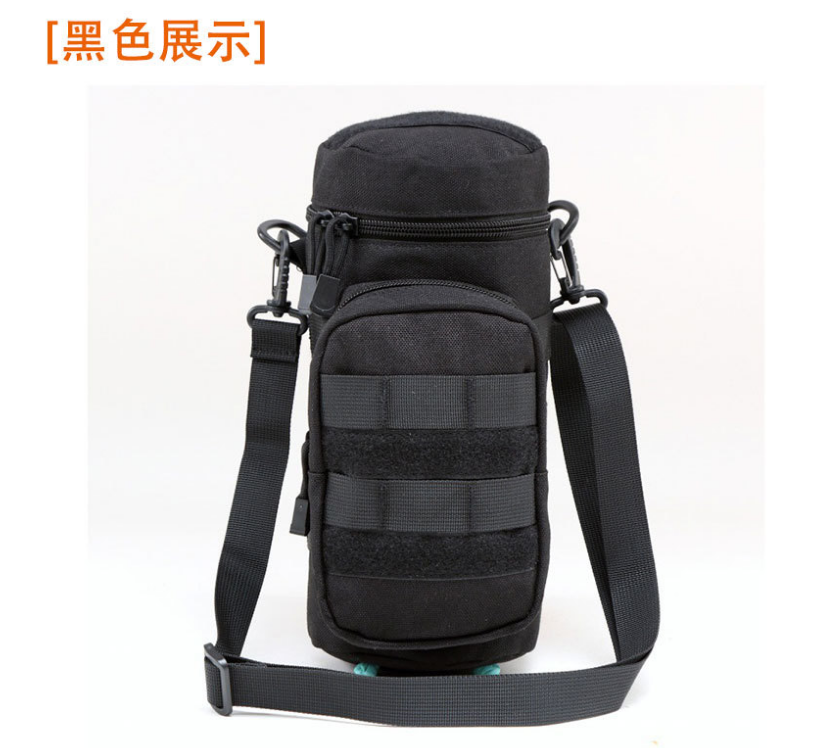 Tactical MOLLE Water Bottle Holder Military Style Water Pouch Hiking Kettle Bag - Image 2