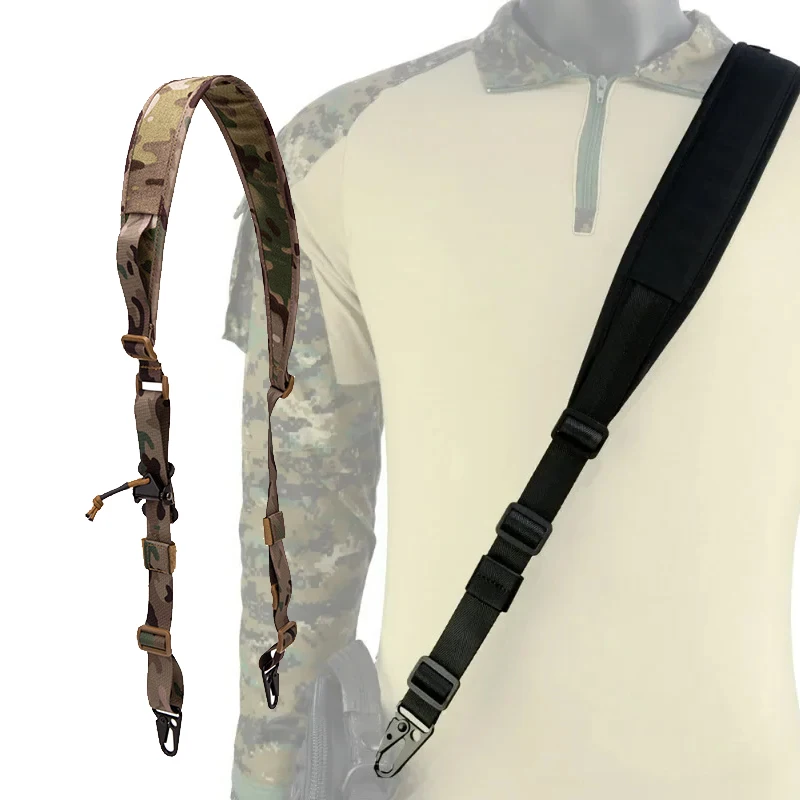 Tactical sling for hunting rifle, removable, 2-point padding, Modular combat shooting equipment, MC strap accessories - Image 2