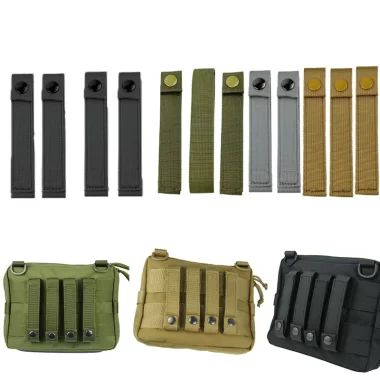 4 pieces of nylon Molle tape buckle hooks for keys Clip tactical bag hanger strap belt hooks carabiner hanger hunting equipment
