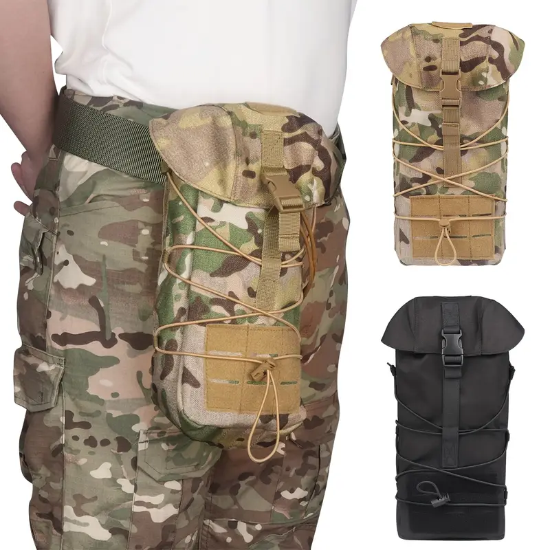 Pouch - Durable Tactical Waist Pack with Adjustable Strap & Multiple Compartments for Hunting, Airsoft, Outdoor Gear - Brown, Hunting Essentials | Secure Storage | Robust Construction, Camouflage Bag - Image 2
