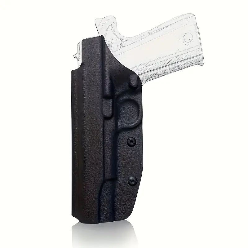 Tactical ABS Kydex Holster, Ambidextrous IWB Gun Holster with Quick Release, Classic Style Concealed Carry Holster with Buckle Closure for 1911, Hunting, Belt Clip
