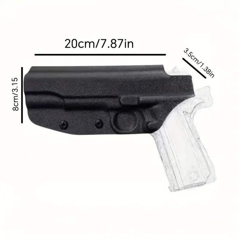 Tactical ABS Kydex Holster, Ambidextrous IWB Gun Holster with Quick Release, Classic Style Concealed Carry Holster with Buckle Closure for 1911, Hunting, Belt Clip - Image 2