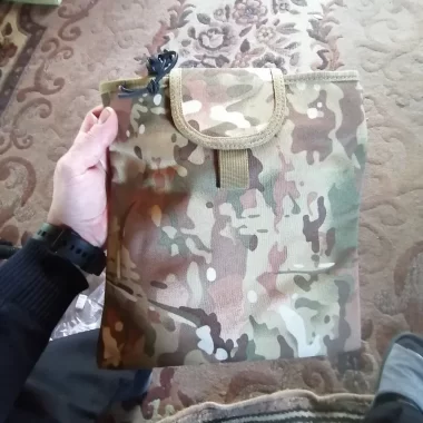 Tactical Hunting Paintball MOLLE Belt Roll Up Mag Drop Dump Pouch Bag