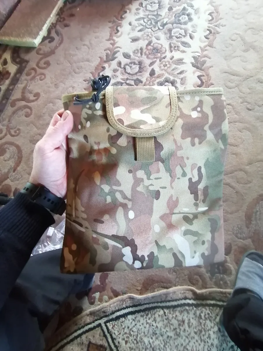 Tactical Hunting Paintball MOLLE Belt Roll Up Mag Drop Dump Pouch Bag