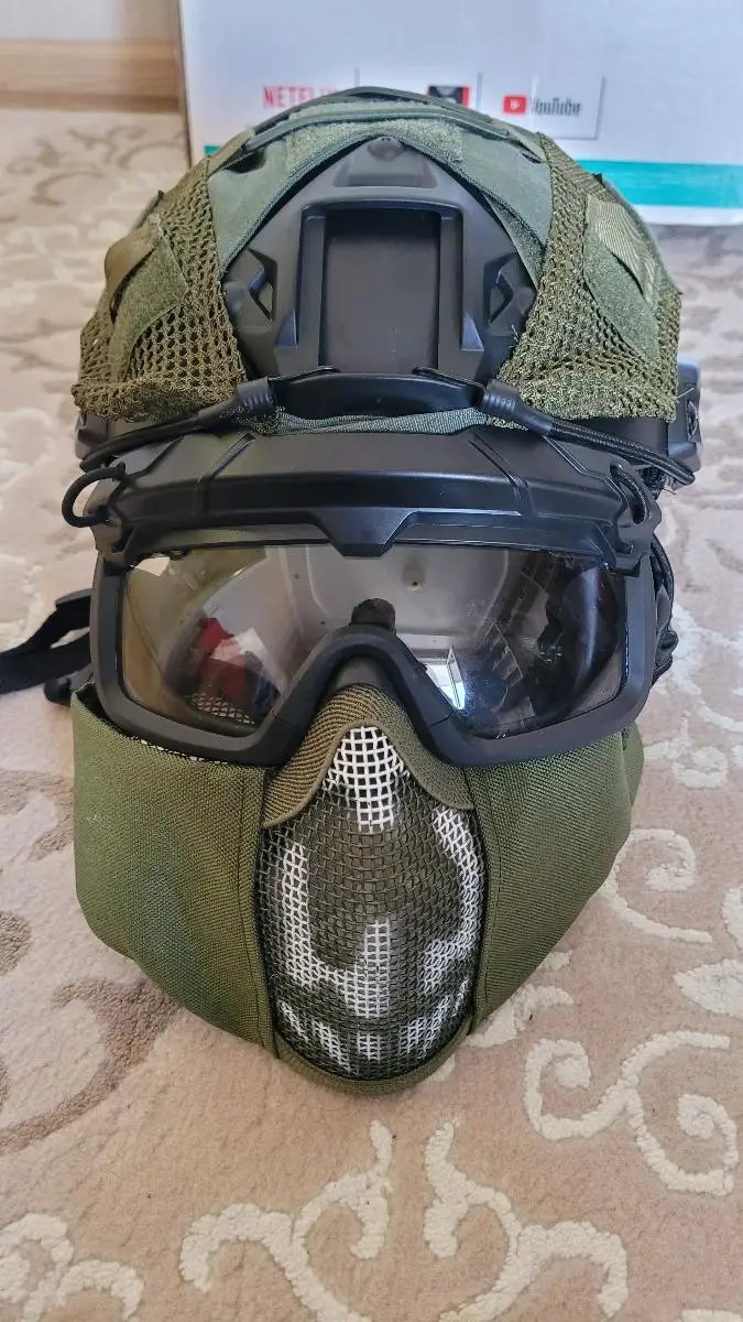 Half-Face Mesh Breathable COS Face Mask - Comfortable Propulsion Prop Mask for Movie Filming & Gaming, Adjustable Ergonomic Design, Black, Filming Accessory, Secure Fit Design - Image 2