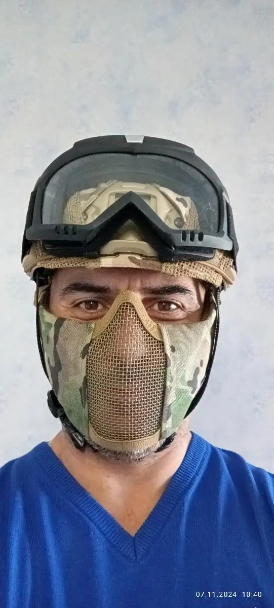 Half-Face Mesh Breathable COS Face Mask - Comfortable Propulsion Prop Mask for Movie Filming & Gaming, Adjustable Ergonomic Design, Black, Filming Accessory, Secure Fit Design - Image 4
