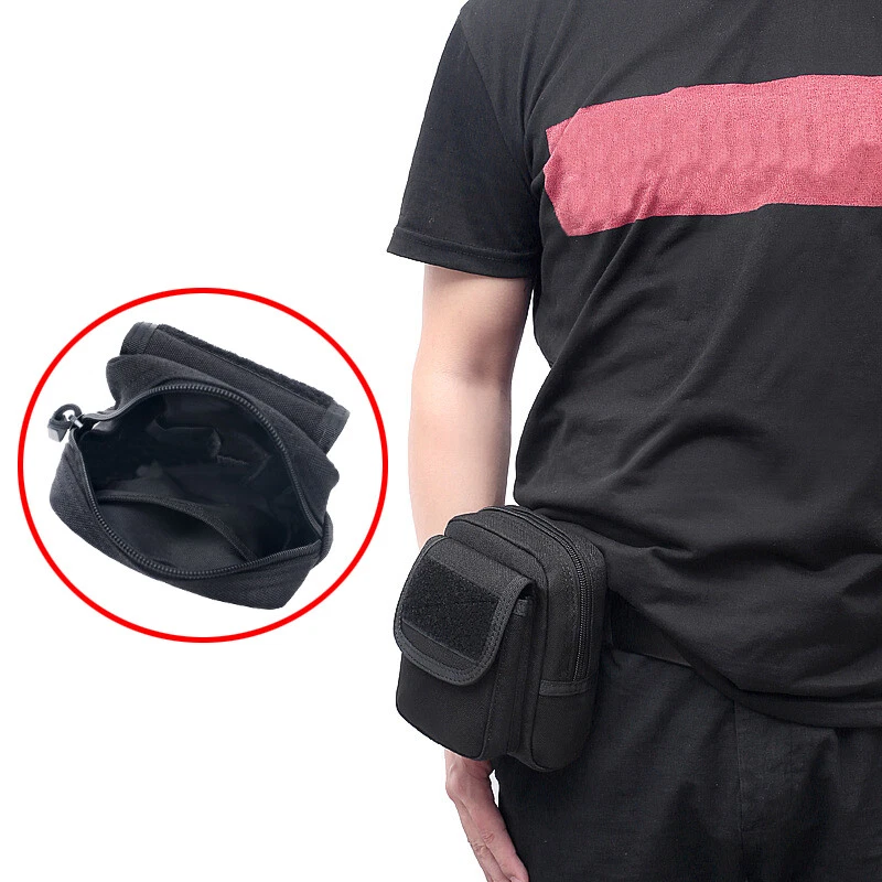 Black Tactical Molle Waterproof Waist Pouch Bag Hiking Camping Magazine Pouches - Image 2