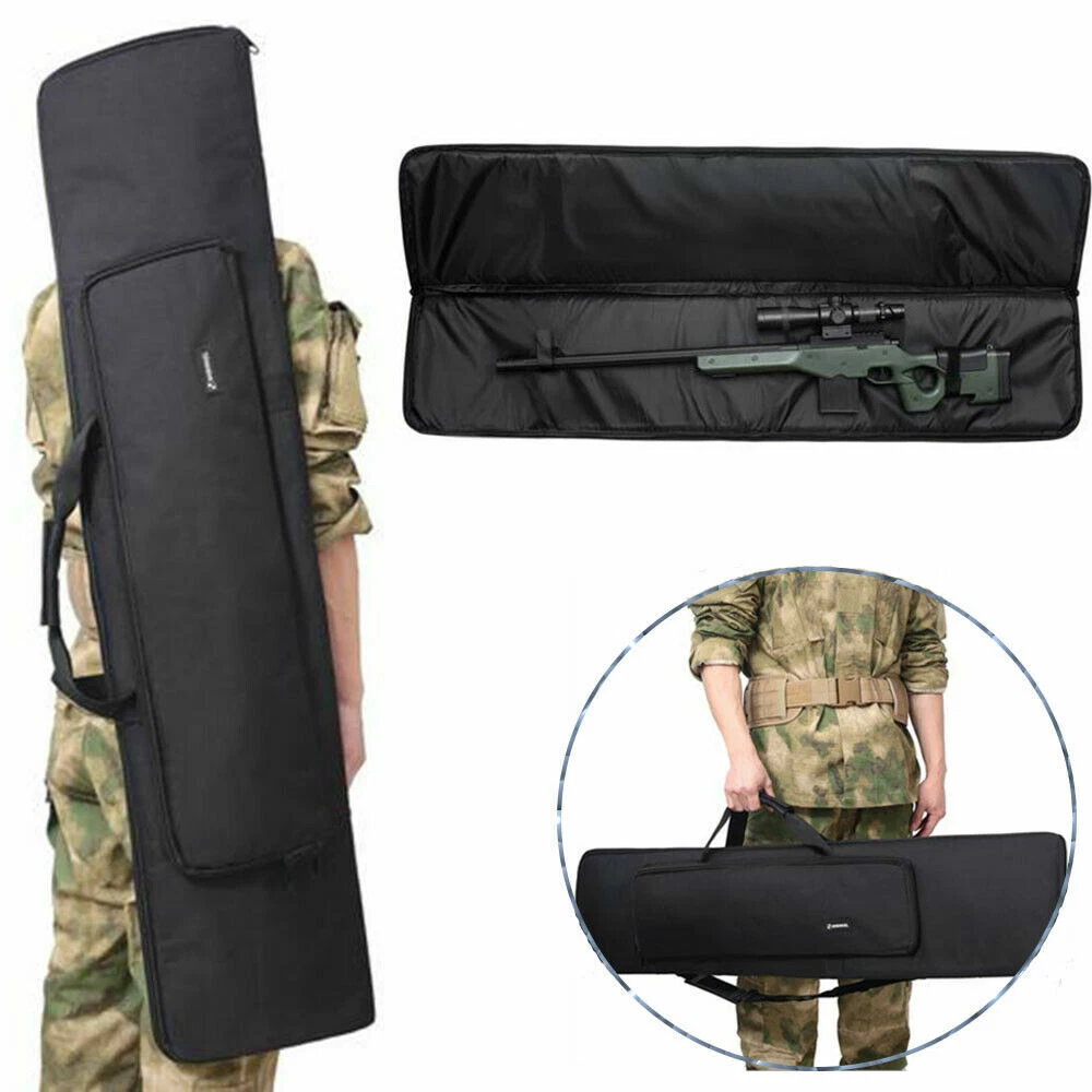Tactical Waterproof Padded Carry Air Rifle Airsoft Double Gun Bag Case Hunting - Image 2