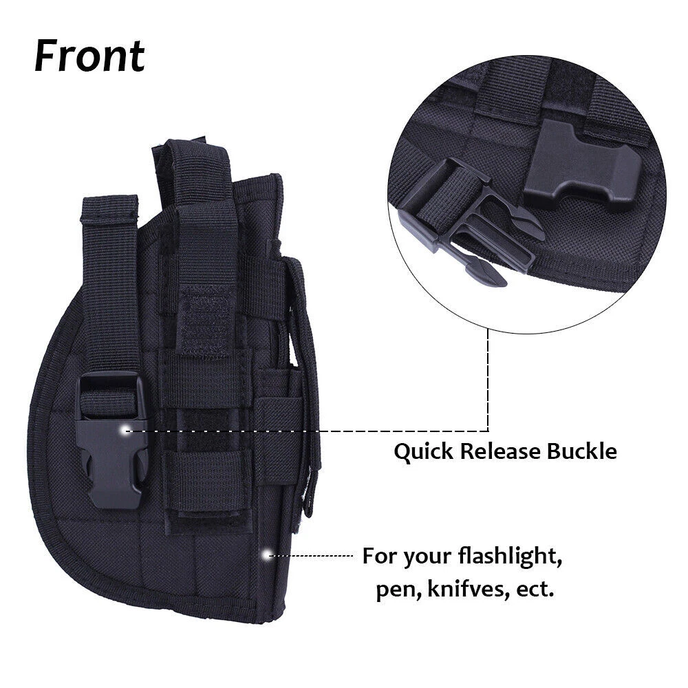 Tactical Molle Right Hand Pistol Holster Fits Gun with Laser or product detail 8