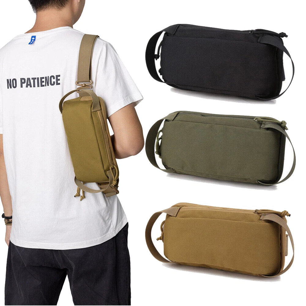 Men Tactical Molle Sling Chest Pack Daypack Backpack Small Military Shoulder Bag - Image 3