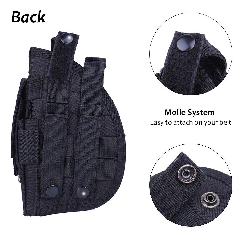 Tactical Molle Right Hand Pistol Holster Fits Gun with Laser or product detail 9