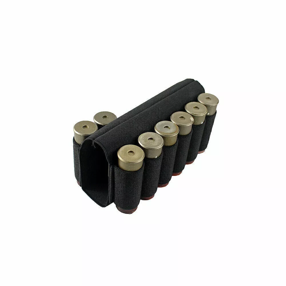 8 Rounds Shotgun Buttstock Ammo Pouch Shell Holder Cartridge Bandolier 12/15/16/20GA - Image 3