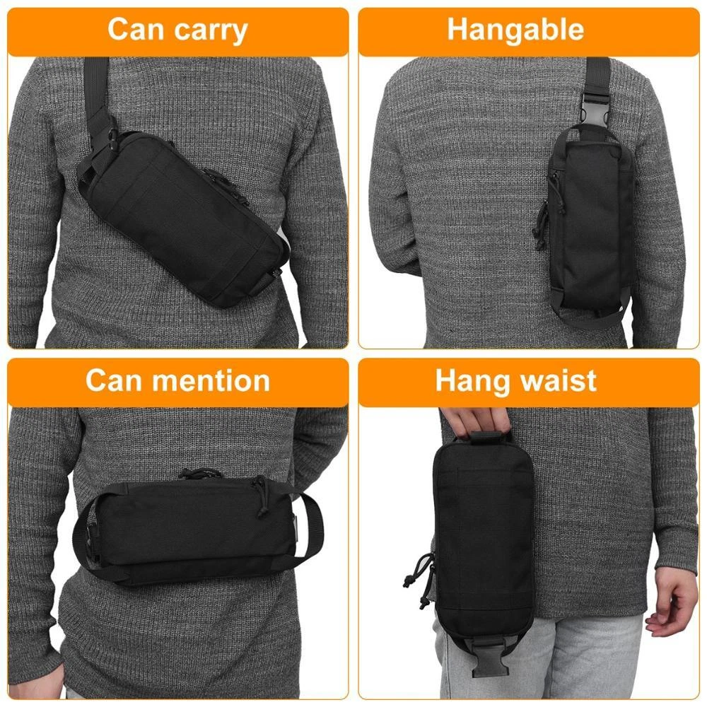 Men Tactical Molle Sling Chest Pack Daypack Backpack Small Military Shoulder Bag - Image 2