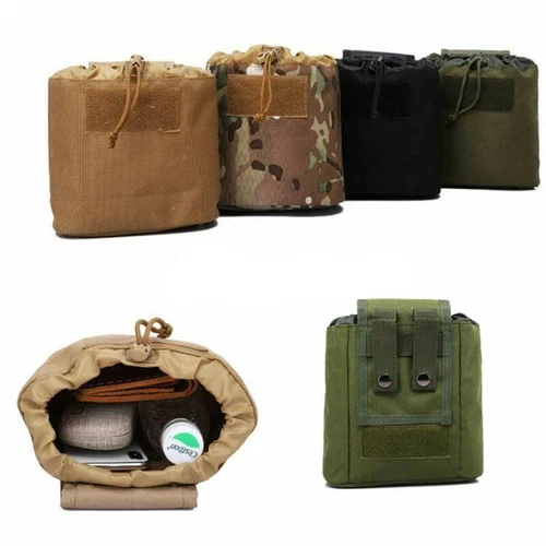 Tactical Utility Military Gun Ammo Waist Belt Drop Dump Pouch Molle Magazine Bag - Image 3