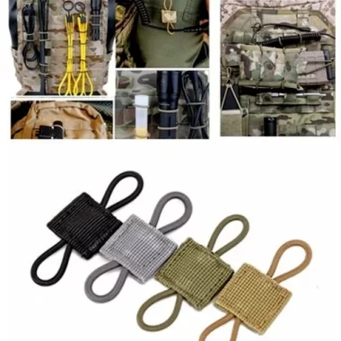 4PCS Elastic Molle PTT Retainer Ribbon Buckle Tactical Backpack Accessories