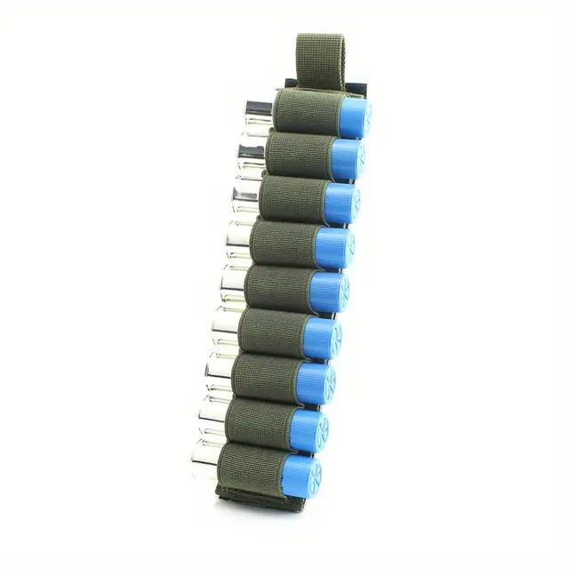 Tactical 9-Round Shotgun Shell Holder, Universal Fit Nylon Ammo Carrier Pouch, Multifunctional Hunting Accessory and Tool Storage Bag - Image 2